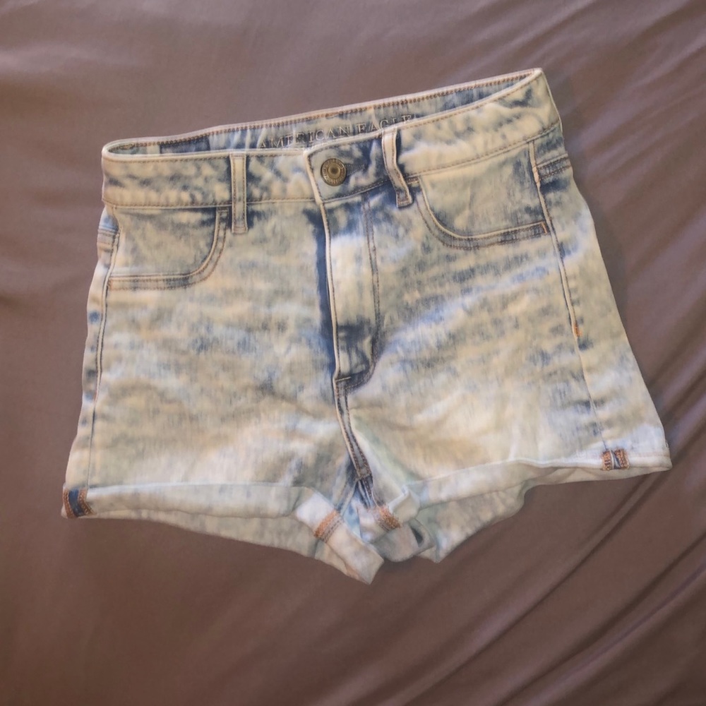 Acid wash shorts